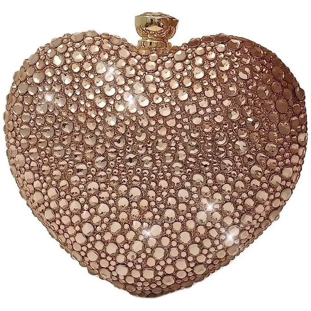 NEW Sparkling Bling Swarovski Crystal Rhinestone Valentine Heart Purse +… - Picture 2 of 16